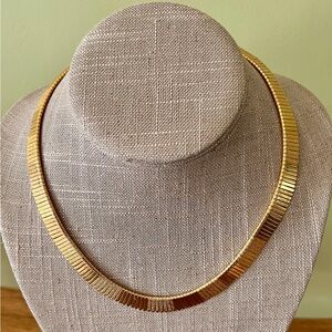 Vintage Cleopatra 16" Necklace Choker Egyptian Revival Gold Tone